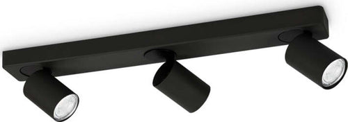 Plafoniera-Moderna-Rudy-Metallo-Nero-3-Luci-7W-3000K-Luce-Calda