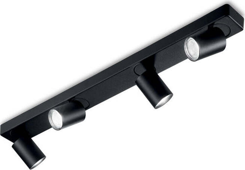Plafoniera-Moderna-Rudy-Metallo-Nero-4-Luci-7W-3000K-Luce-Calda