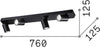 Plafoniera-Moderna-Rudy-Metallo-Nero-4-Luci-7W-3000K-Luce-Calda