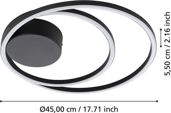 Plafoniera-Moderna-Ruotale-Led-Alluminio-Nero
