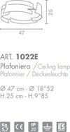 Plafoniera-moderna-Selene-illuminazione-VULTUR-1022E-1025E-E27-LED-acciaio-lampada-soffitto