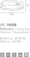 Plafoniera-moderna-Selene-illuminazione-VULTUR-1022E-1025E-E27-LED-acciaio-lampada-soffitto