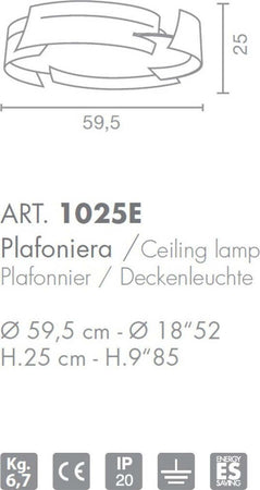 Plafoniera-moderna-Selene-illuminazione-VULTUR-1022E-1025E-E27-LED-acciaio-lampada-soffitto