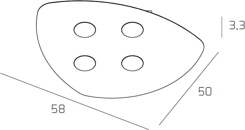 Plafoniera-Moderna-Shape-Metallo-Grigio-4-Luci-Gx53