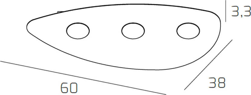 Plafoniera-Moderna-Shape-Metallo-Sabbia-3-Luci-Gx53