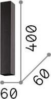 Plafoniera-Moderna-Sky-Metallo-Bianco-1-Luce-Gu10-7W-3000K-Luce-Calda-H40Cm
