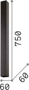 Plafoniera-Moderna-Sky-Metallo-Bianco-1-Luce-Gu10-7W-3000K-Luce-Calda-H75Cm