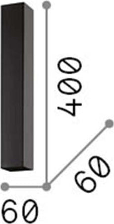 Plafoniera-Moderna-Sky-Metallo-Nero-1-Luce-Gu10-7W-3000K-Luce-Calda-H40Cm