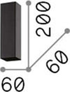 Plafoniera-Moderna-Sky-Metallo-Nero-Led-7W-3000K-Luce-Calda-H20Cm