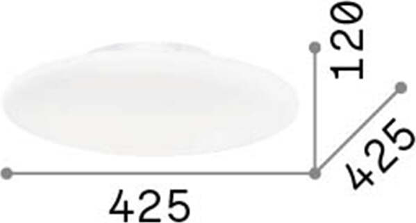 Plafoniera-Moderna-Smarties-Vetro-Bianco-2-Luci-E27