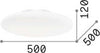 Plafoniera-Moderna-Smarties-Vetro-Bianco-3-Luci-E27-D50Cm