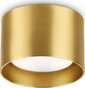 Plafoniera-Moderna-Spike-Metallo-Ottone-1-Luce-Gx53-9W-3000K-Luce-Calda