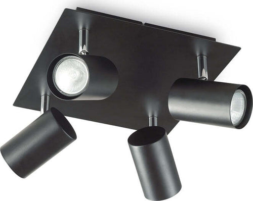 Plafoniera-Moderna-Spot-Metallo-Nero-4-Luci-Gu10