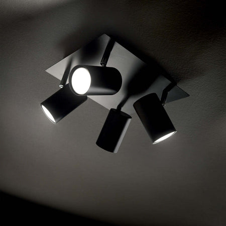 Plafoniera-Moderna-Spot-Metallo-Nero-4-Luci-Gu10