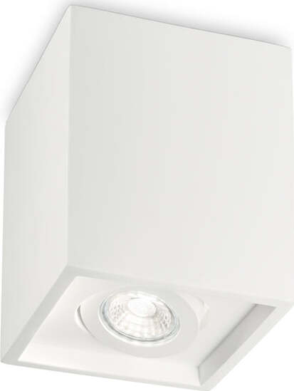 Plafoniera-Moderna-Square-Oak-Cemento---Gesso-Bianco-1-Luce-Gu10