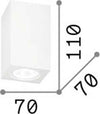 Plafoniera-Moderna-Square-Tower-Gesso-Bianco-1-Luce-Gu10