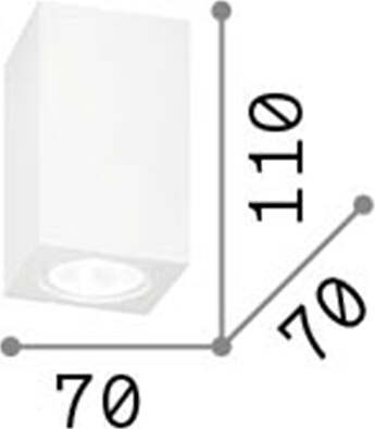 Plafoniera-Moderna-Square-Tower-Gesso-Bianco-1-Luce-Gu10
