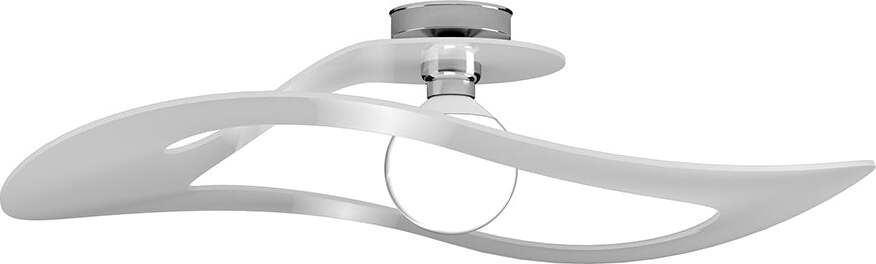 Plafoniera-Moderna-Surf-Metallo-Bianco-Vetro-Cromo-1-Luce-E27-D.70Cm