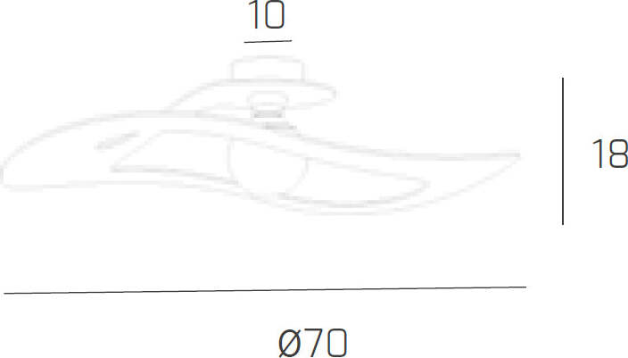 Plafoniera-Moderna-Surf-Metallo-Bianco-Vetro-Cromo-1-Luce-E27-D.70Cm