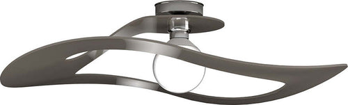 Plafoniera-Moderna-Surf-Metallo-Tortora-Vetro-Cromo-1-Luce-E27-D.70Cm