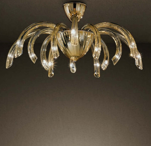 Plafoniera-moderna-Sylcom-PHOENIX-2032-14-G9-LED-vetro-Murano-lampada-soffitto