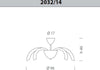 Plafoniera-moderna-Sylcom-PHOENIX-2032-14-G9-LED-vetro-Murano-lampada-soffitto