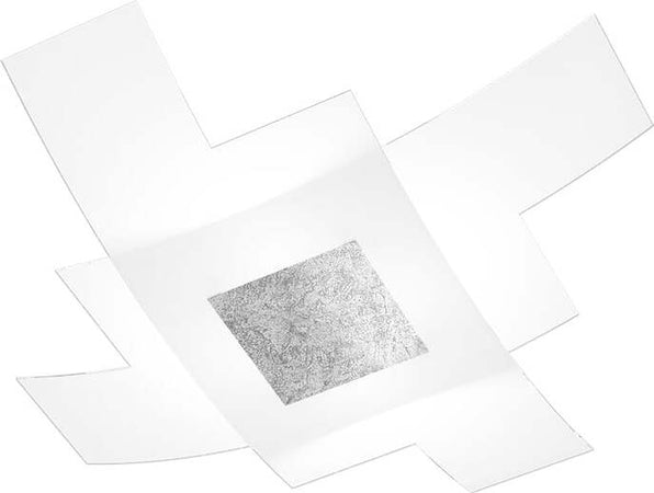 Plafoniera-Moderna-Tetris-Color-Met.-Foglia-Argento-Vetro-Bianco-4-Luci-E27-75Cm
