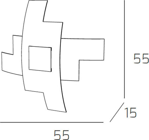 Plafoniera-Moderna-Tetris-Color-Metallo-Sabbia-Vetro-Bianco-4-Luci-E27-55Cm
