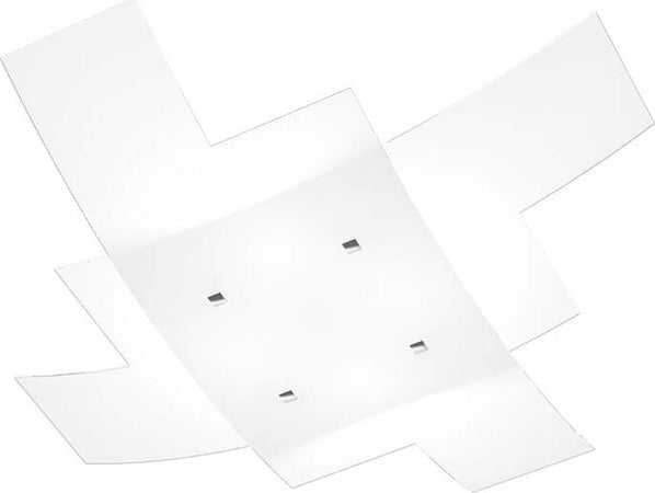 Plafoniera-Moderna-Tetris-Metallo-Bianco-Vetro-4-Luci-E27-75Cm