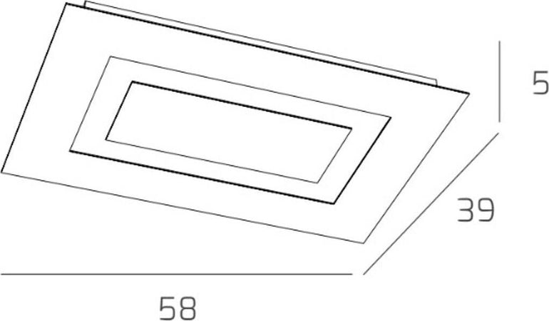 Plafoniera-moderna-Top-Light-CARPET-1137-RP-2G11-LED-metallo-lampada-soffitto