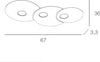 Plafoniera-moderna-Top-Light-CLOUD-1128-PL3-R-Gx53-LED-metallo-lampada-soffitto-parete