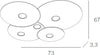 Plafoniera-moderna-Top-Light-CLOUD-1128-PL5-Gx53-LED-metallo-lampada-soffitto-parete