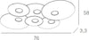 Plafoniera-moderna-Top-Light-CLOUD-1128-PL6-R-Gx53-LED-metallo-lampada-soffitto