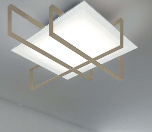 Plafoniera-moderna-Top-Light-CROSS-1106-100-E27-LED-metallo-vetro-lampada-soffitto