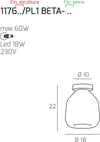 Plafoniera-moderna-Top-Light-DOUBLE-SKIN-1176BI-PL1-BETA-TR-E27-LED-vetro-lampada-soffitto