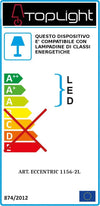 Plafoniera-moderna-Top-Light-ECCENTRIC-1156-2L-GX53-LED-metallo-lampada-parete-soffitto