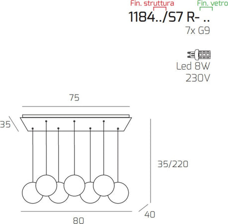 Plafoniera-moderna-Top-Light-ECLIPSE-1184BI-S7-R-TA-G9-LED-vetro-lampada-soffitto