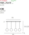 Plafoniera-moderna-Top-Light-ECLIPSE-1184OS-S4-R-BT-G9-LED-vetro-lampada-soffitto