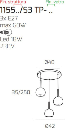 Plafoniera-moderna-Top-Light-FUTURE-1155-S3-TP-E27-LED-vetro-pirex-soffiato-lampada-soffitto