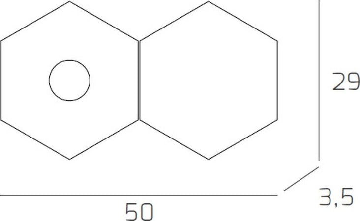 Plafoniera-moderna-Top-light-HEXAGON-1142-1L1D-GX53-LED-metallo-lampada-parete-soffitto