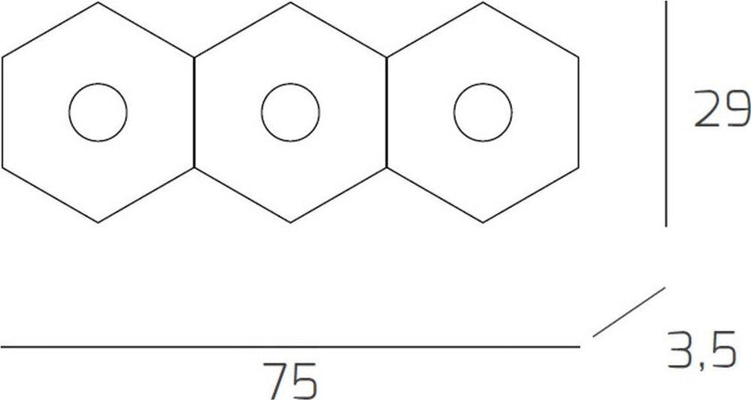 Plafoniera-moderna-Top-Light-HEXAGON-1142-3L-A1-GX53-LED-metallo-lampada-parete-soffitto