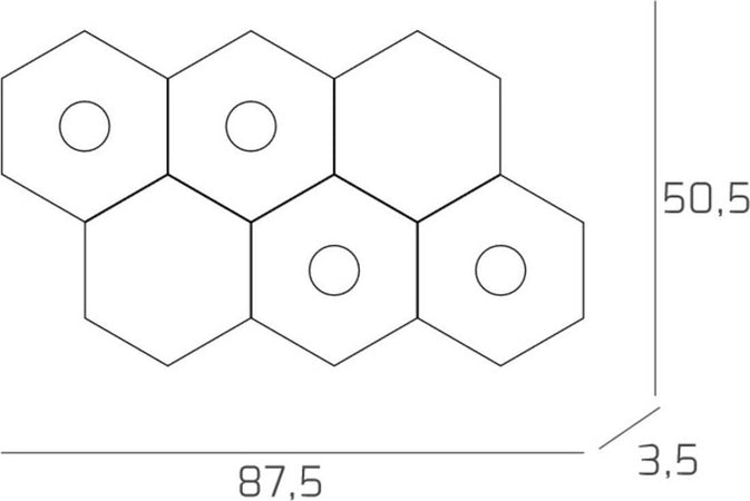 Plafoniera-moderna-Top-Light-HEXAGON-1142-4L2D-A1-GX53-LED-metallo-lampada-parete-soffitto