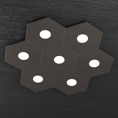 Plafoniera-moderna-Top-Light-HEXAGON-1142-7L-GX53-LED-metallo-lampada-parete-soffitto