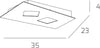 Plafoniera-moderna-Top-Light-NOTE-1140-2-GX53-LED-metallo-lampada-soffitto-parete