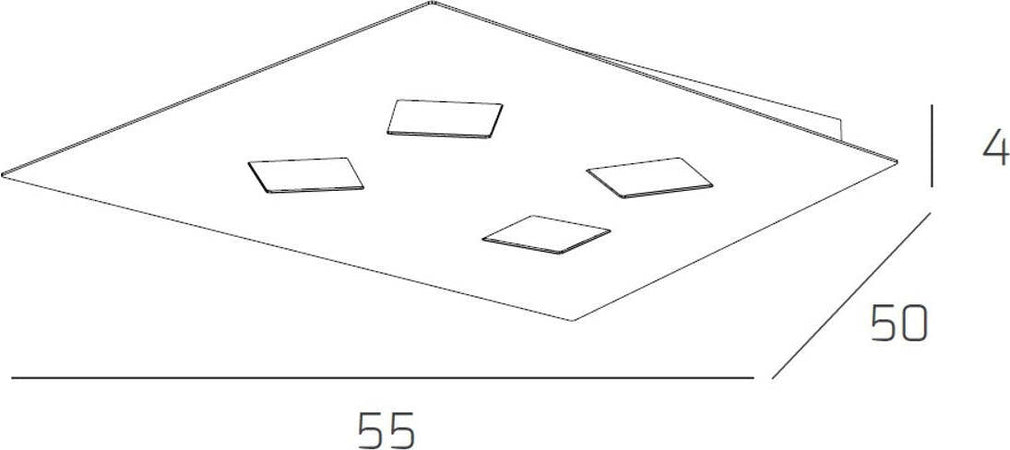 Plafoniera-moderna-Top-Light-NOTE-1140-4-GX53-LED-metallo-lampada-soffitto-parete
