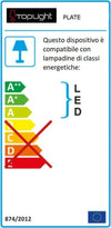 Plafoniera-moderna-Top-Light-PLATE-1129-PL25-Gx53-LED-metallo-lampada-soffitto