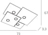 Plafoniera-moderna-Top-Light-PLATE-1129-PL5-Gx53-LED-metallo-lampada-soffitto