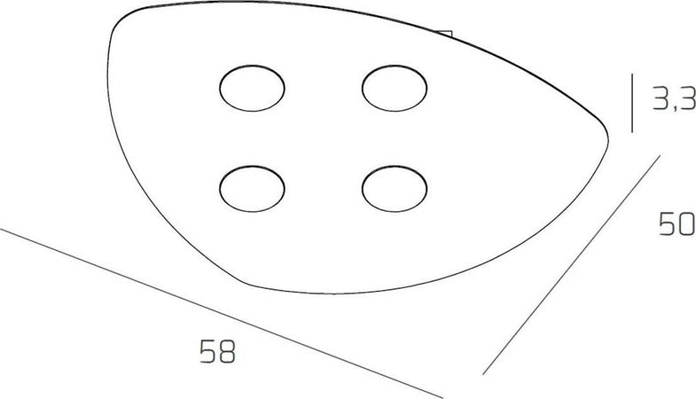 Plafoniera-moderna-Top-Light-SHAPE-1143-4-GX53-LED-metallo-lampada-soffitto