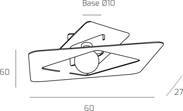 Plafoniera-moderna-Top-Light-WACKY-1159-PL60-E27-LED-metallo-lampada-soffitto