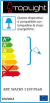 Plafoniera-moderna-Top-Light-WACKY-1159-PL60-E27-LED-metallo-lampada-soffitto